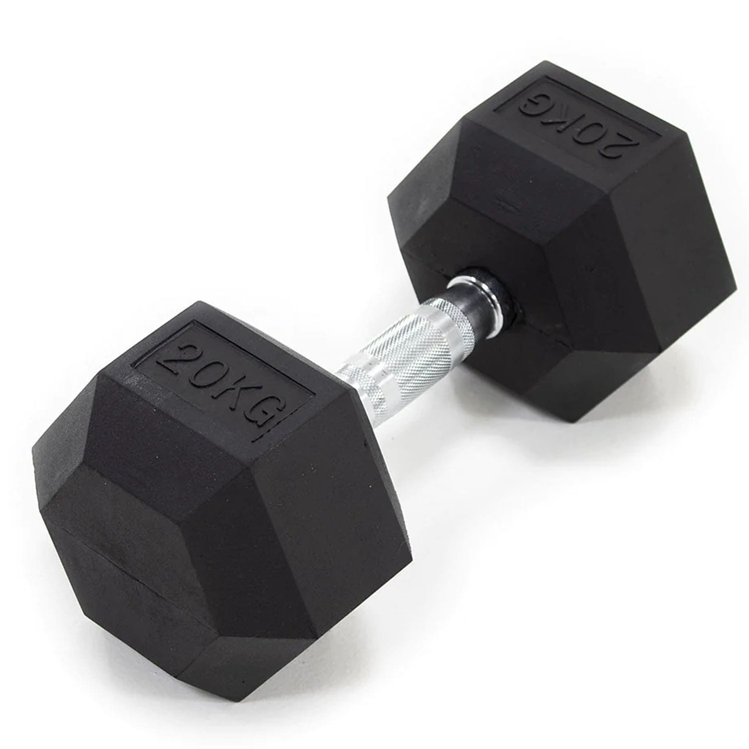 Powercore Rubber Hex Dumbbell - 6 Kg