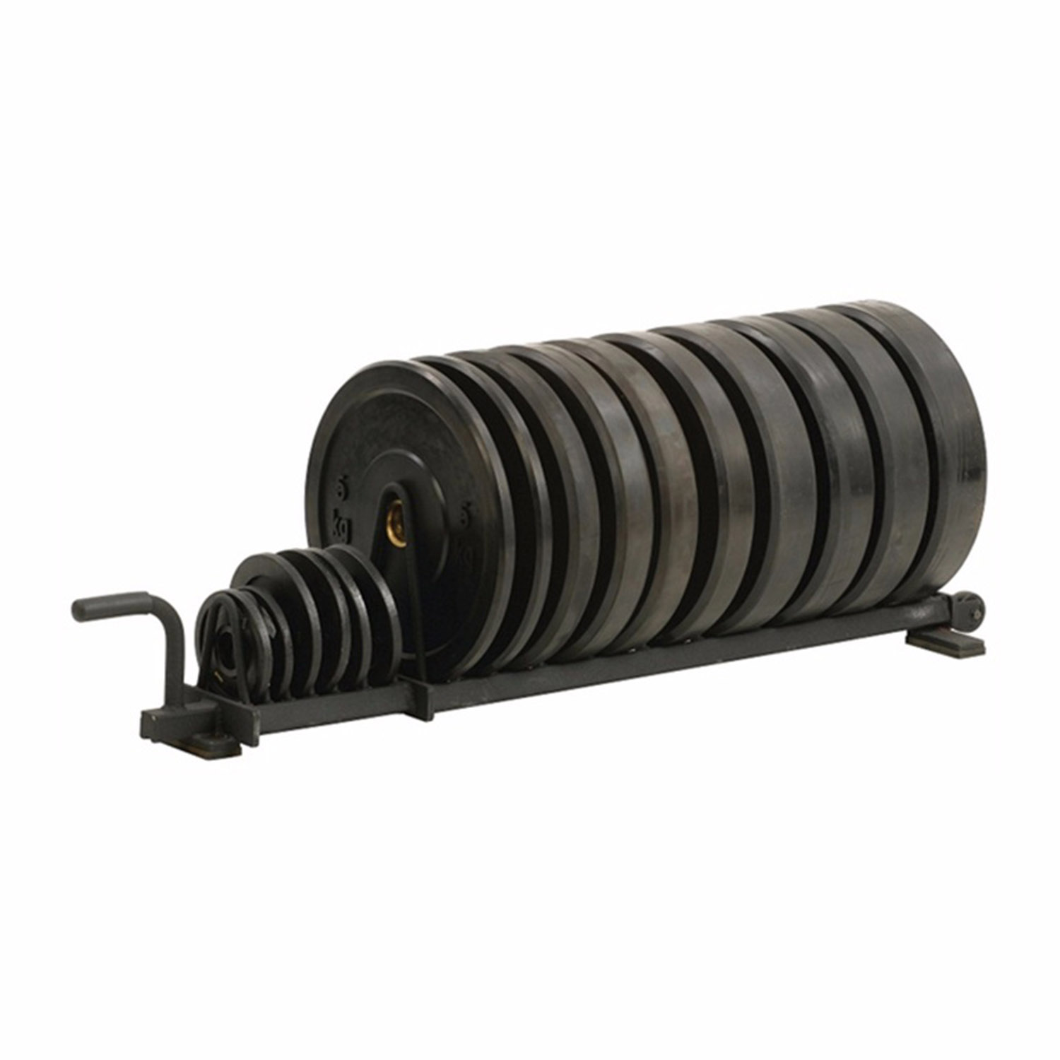 يورك للياقة البدنية مجموعة كاملة من رف الأطباق الأفقي باللون الأسود