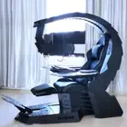 إنجريم Zero Gravity Recline, Heat Massage, RGB Swivel, Foot Rest - Ultimate Gaming Chair for Triple Screens - Black