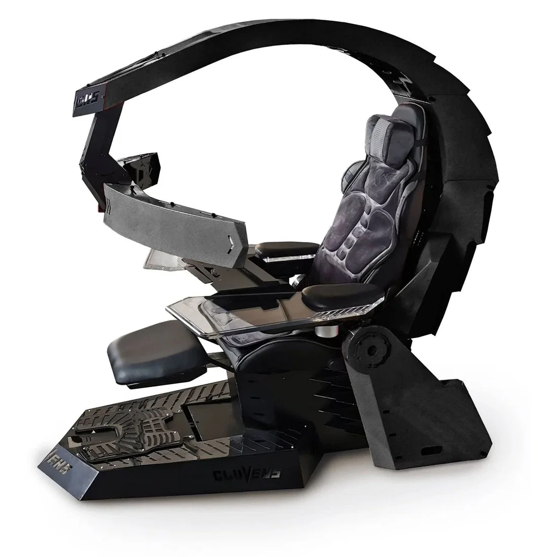 إنجريم Zero Gravity Recline, Heat Massage, RGB Swivel, Foot Rest - Ultimate Gaming Chair for Triple Screens - Black