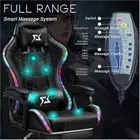 طفل لطيف كراسي ألعاب احترافية مزودة بإضاءة LED وسماعات بلوتوث - Black