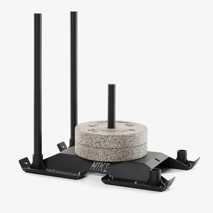 Nike Strength sled loaded with weight plates