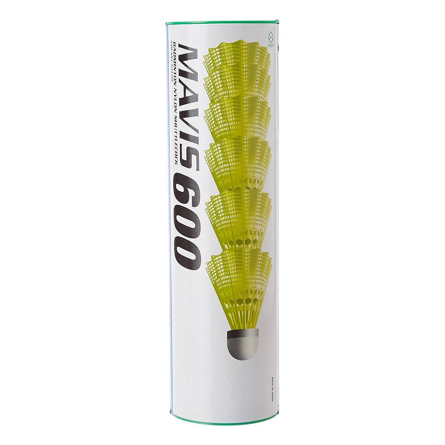 Yonex Mavis 600 Badminton Shuttlecock 6 Pack-Yellow-Slow