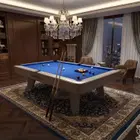 Harley Fitness Vertex 9ft Marble Billiard Table - Blue