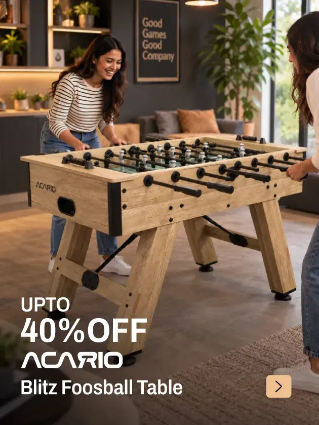 Acario Blitz Foosball Table - 5ft - Wooden