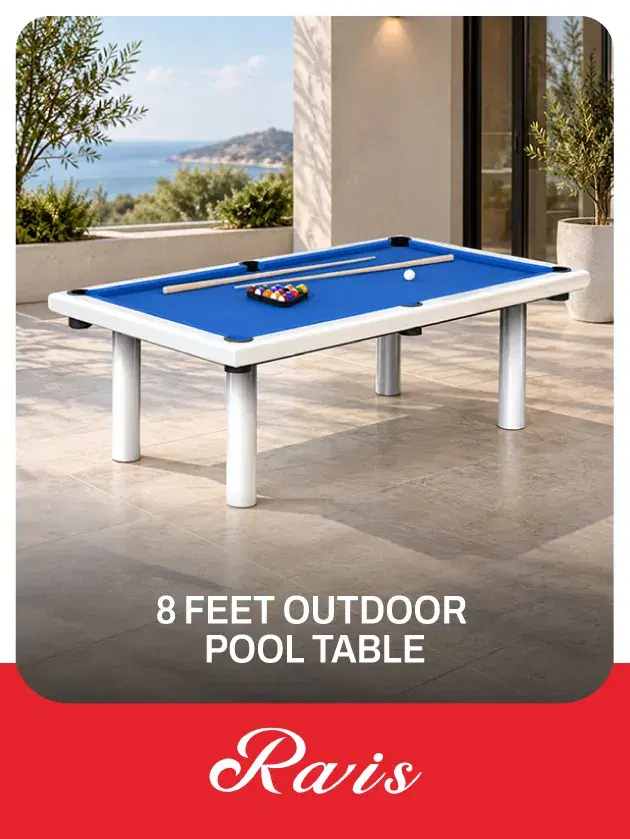 Rais 8 Feet Outdoor Pool Table - White