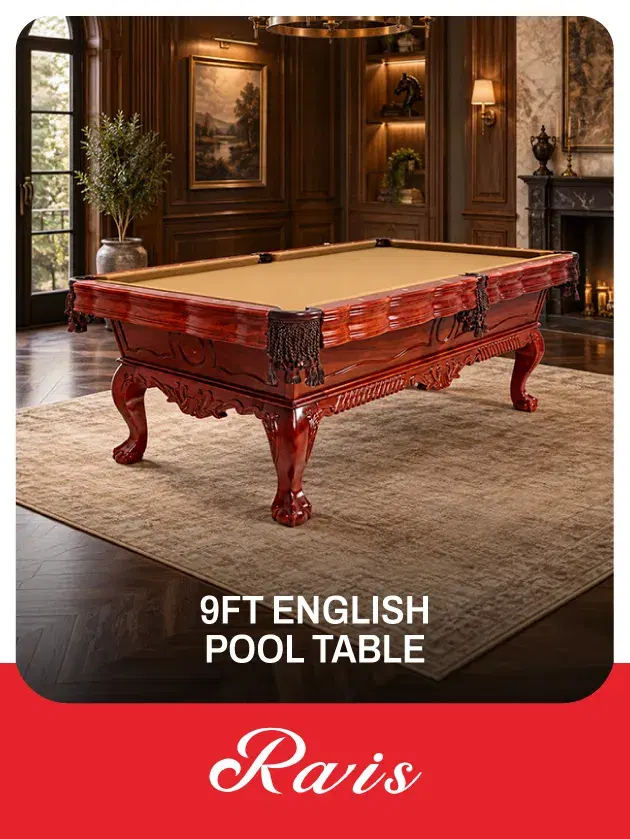Rais 9ft English Pool Table | Drop Pocket