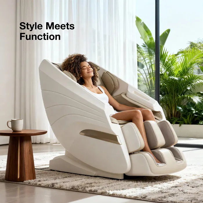 Aura V2 Full Body Massage Chair-Beige