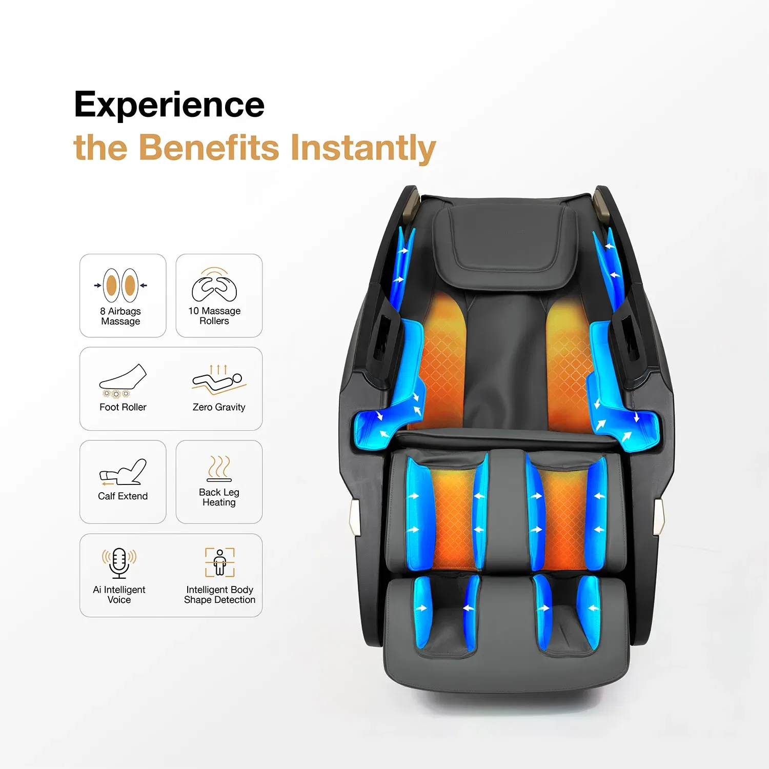 Nourest Aura V2 Full Body Massage Chair-Black