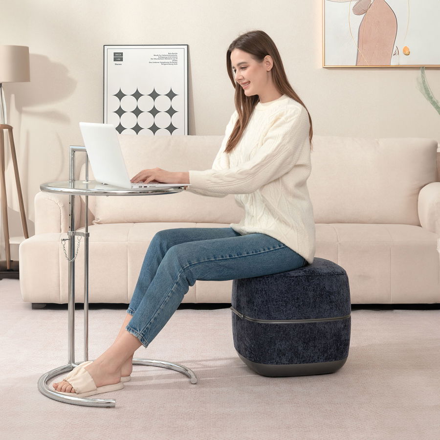 Nourest 3-in-1 Comfort F1 Foot Massager + Ottoman-Blue