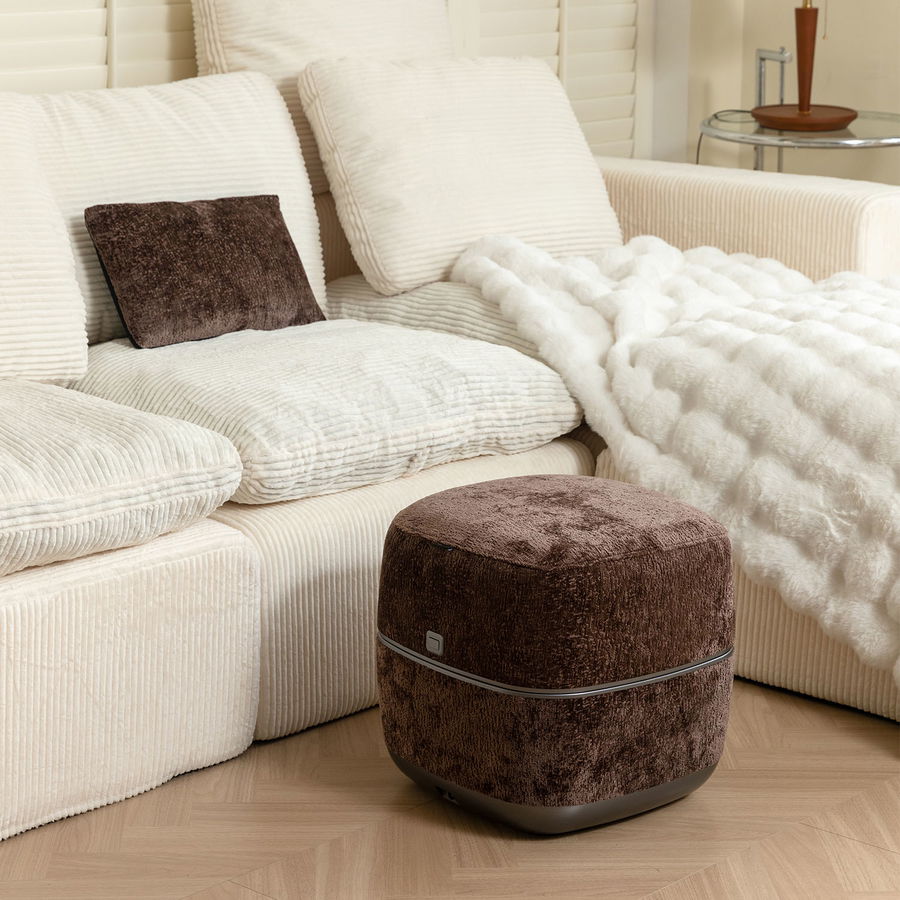 Nourest 3-in-1 Comfort F1 Foot Massager + Ottoman-Brown
