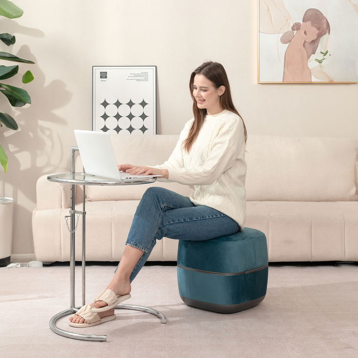 3-in-1 Comfort F1 Foot Massager + Ottoman-Light Blue
