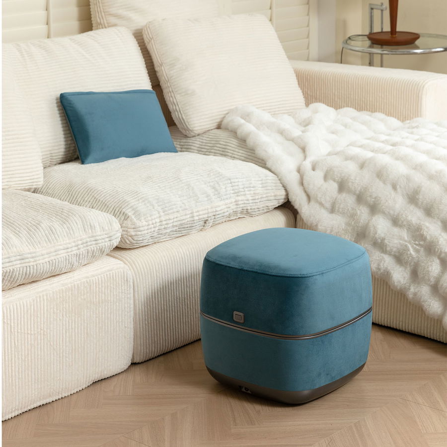 Nourest 3-in-1 Comfort F1 Foot Massager + Ottoman-Light Blue