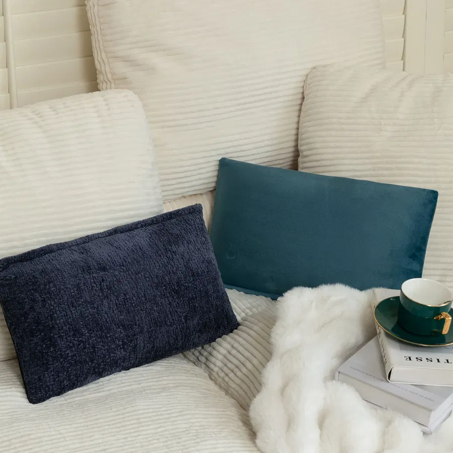 Nourest S1 Massage Pillow With Wireless Hot Compress Kneading Heat for Body Waist Neck Foot-Light Blue