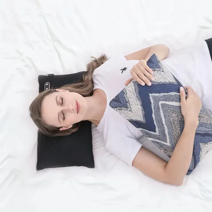 S1 Massage Pillow With Wireless Hot Compress Kneading Heat for Body Waist Neck Foot-Wave Blue