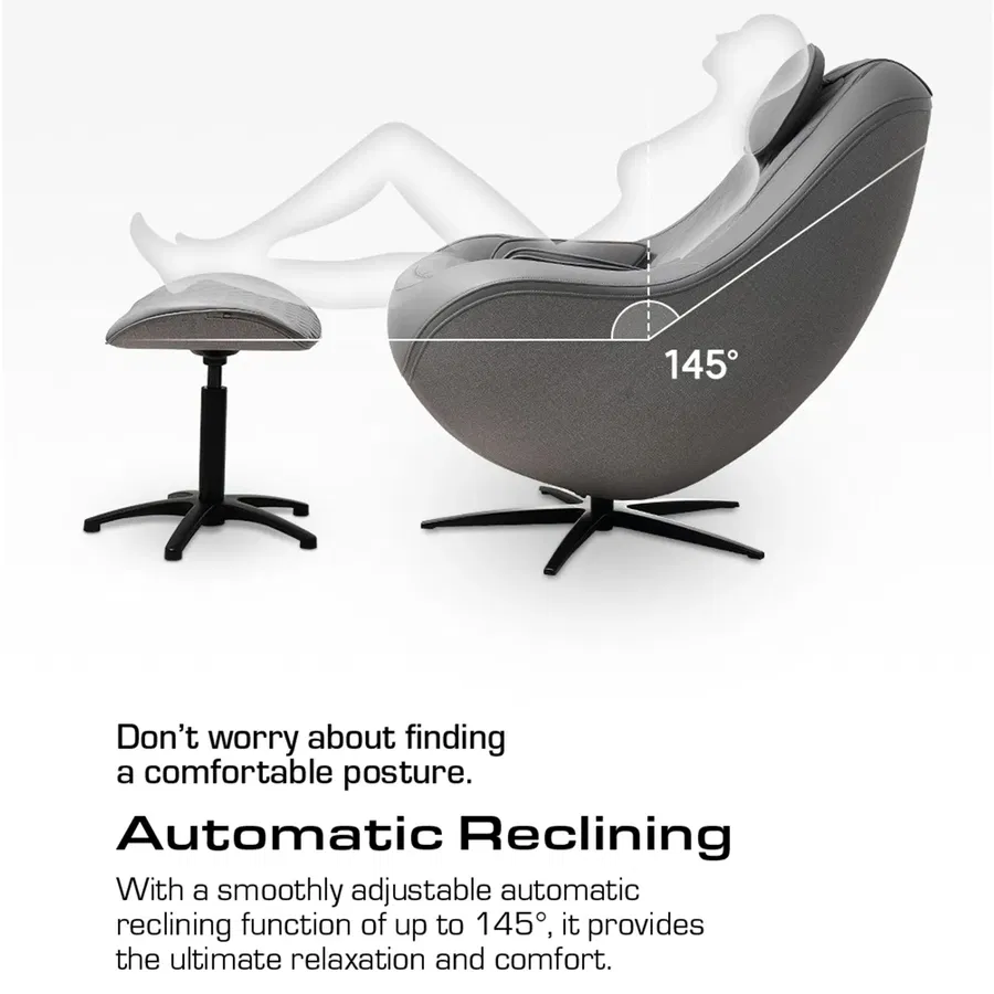 Nourest Orion Pro Automatic Recliner Massage chair With Ottoman-Brown