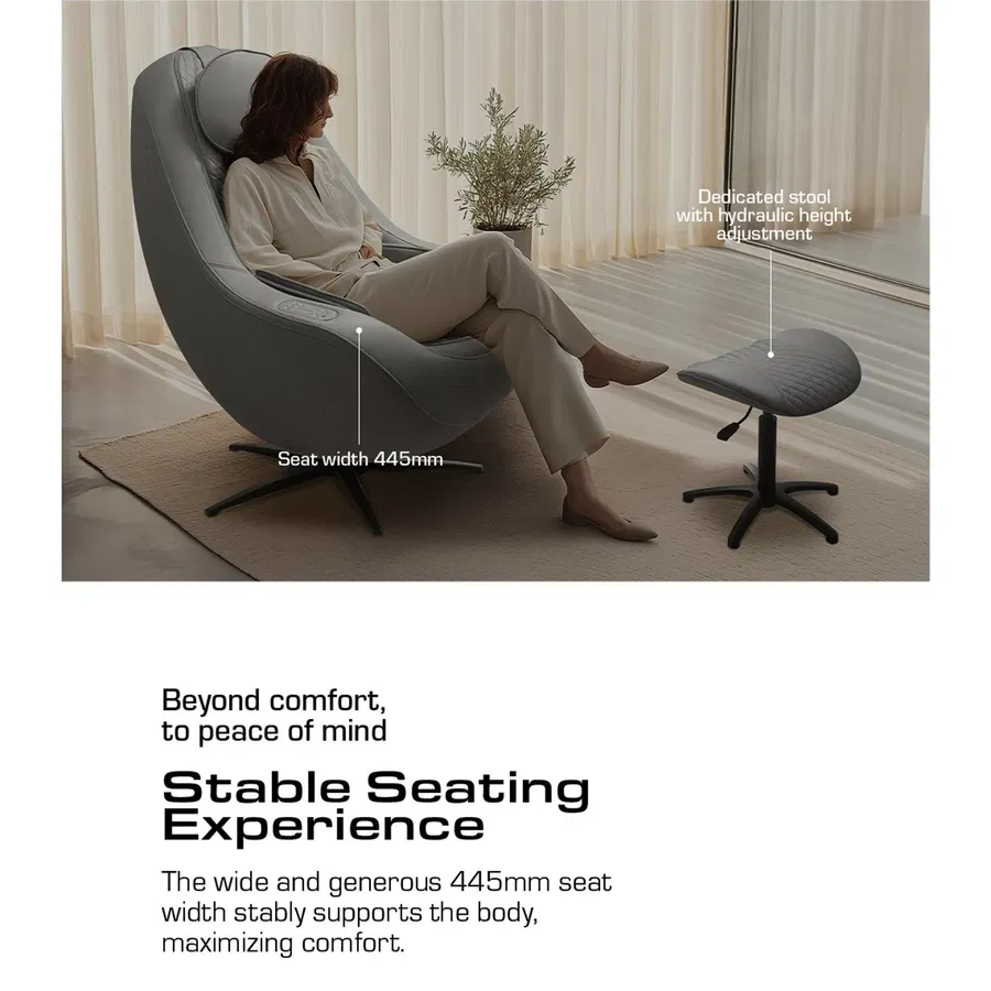 Nourest Orion Pro Automatic Recliner Massage chair With Ottoman-Brown