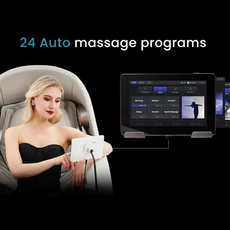 Nourest Robo-X 5D Sonic Wave Roller Massage Chair-Black