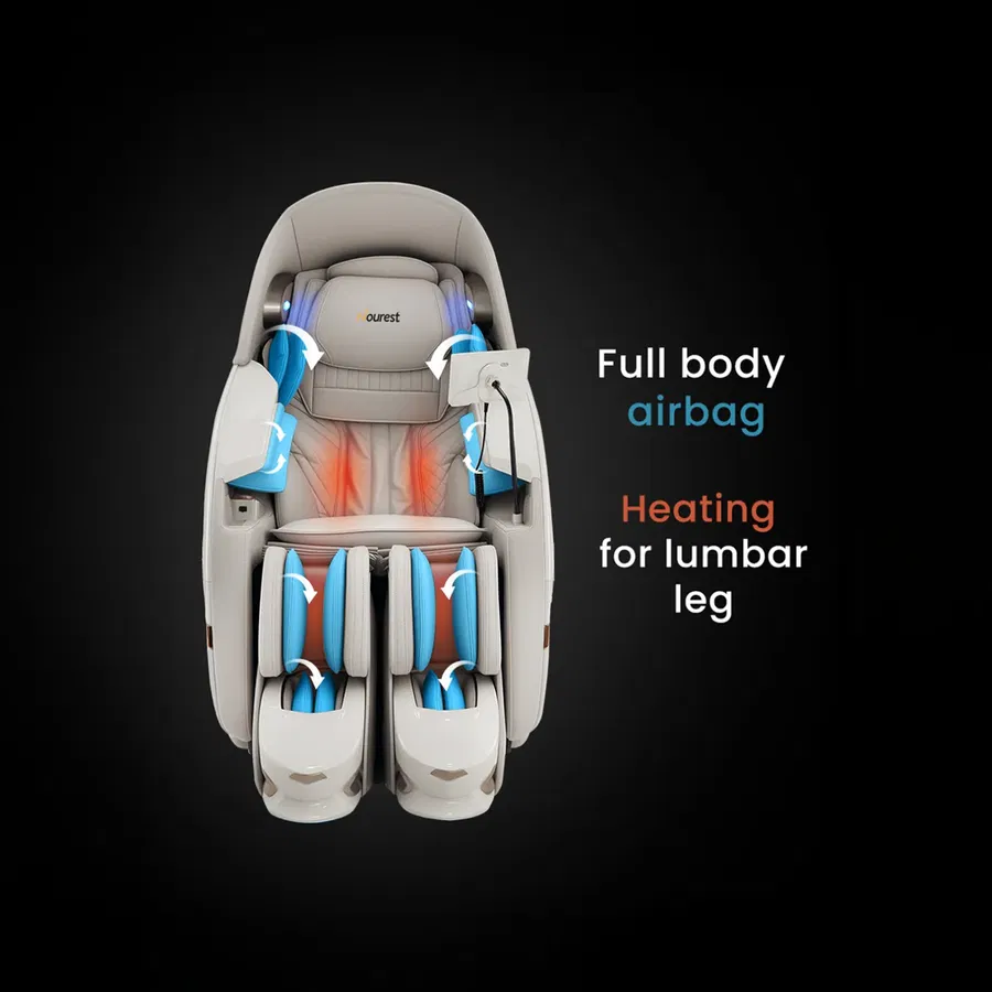 Nourest Robo-X 5D Sonic Wave Roller Massage Chair-Black