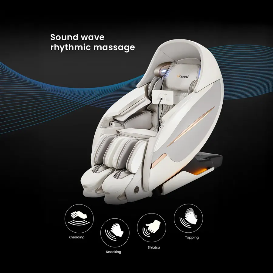 Nourest Robo-X 5D Sonic Wave Roller Massage Chair-Black