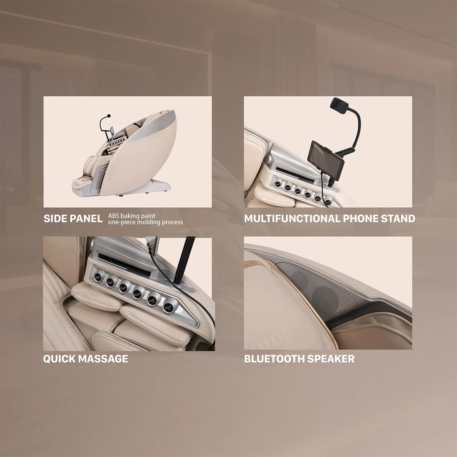 massage chair with additional controls