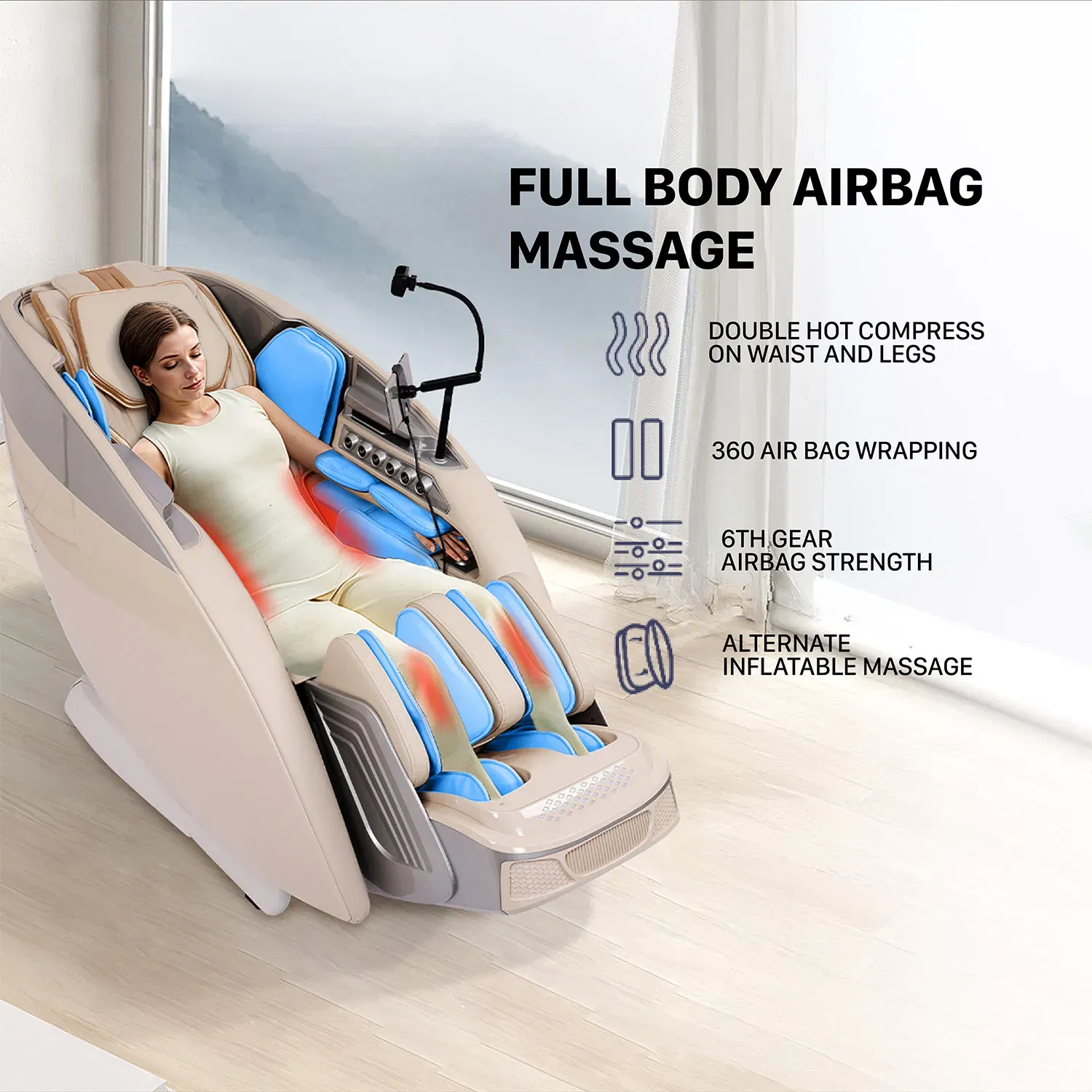 Full-Body Airbag Massage with Heat Therapy