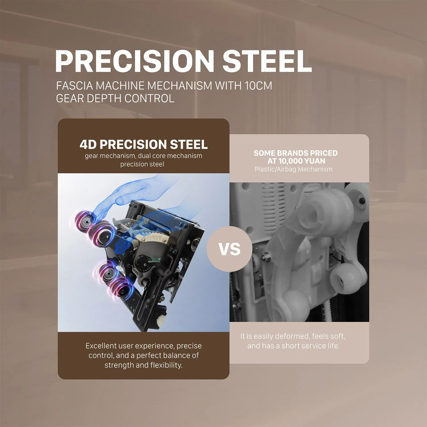 Nourest Titan Ai Master Stretching Massage Chair-Brown